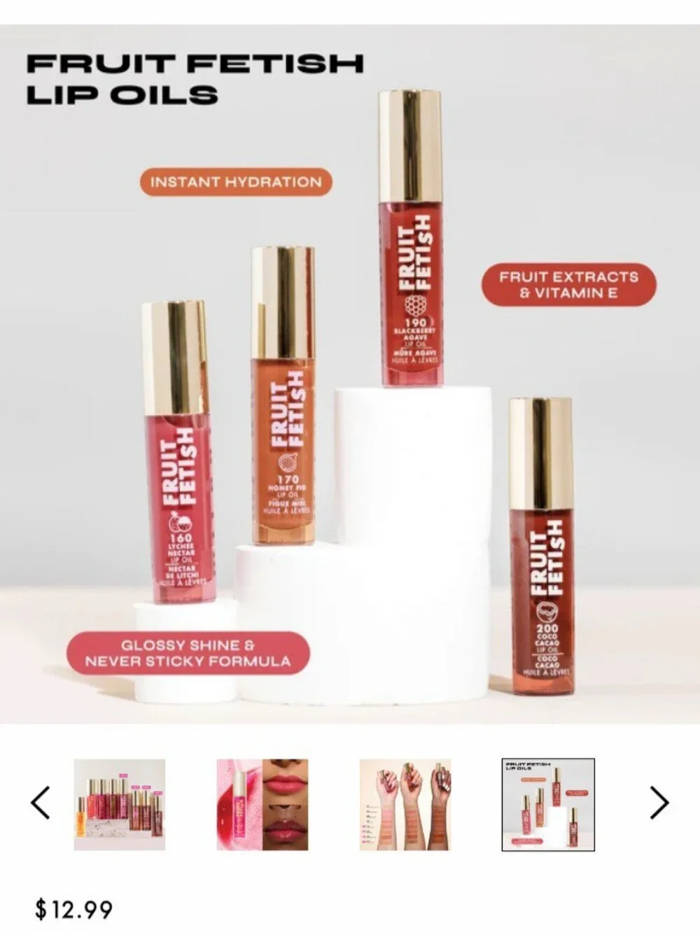 🎉2•$13/3•$18🎉 MILANI Fruit Fetish Lip Oil In 130 Raspberry Peach